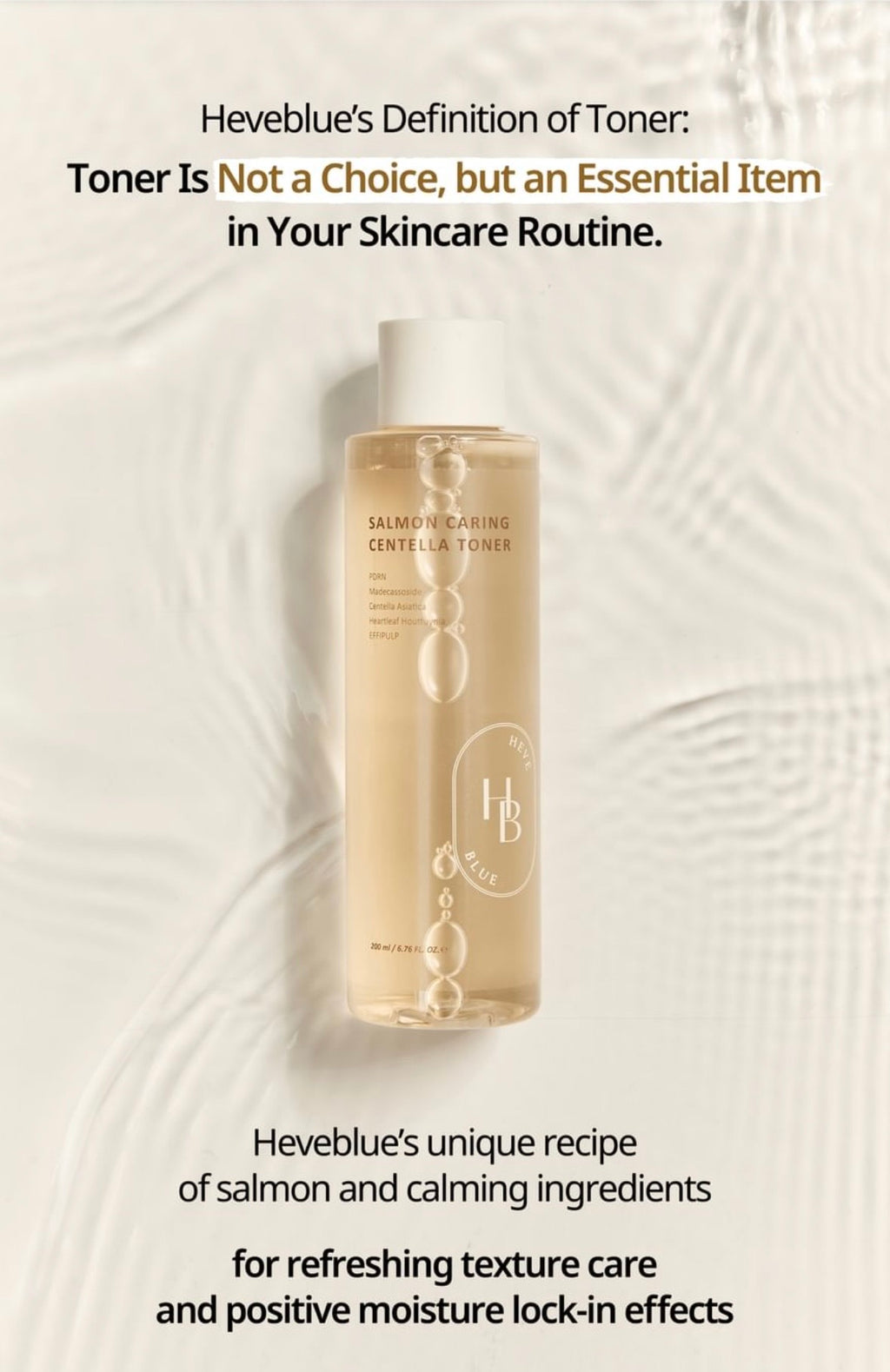 HEVEBLUE - Salmon Caring Centella Toner